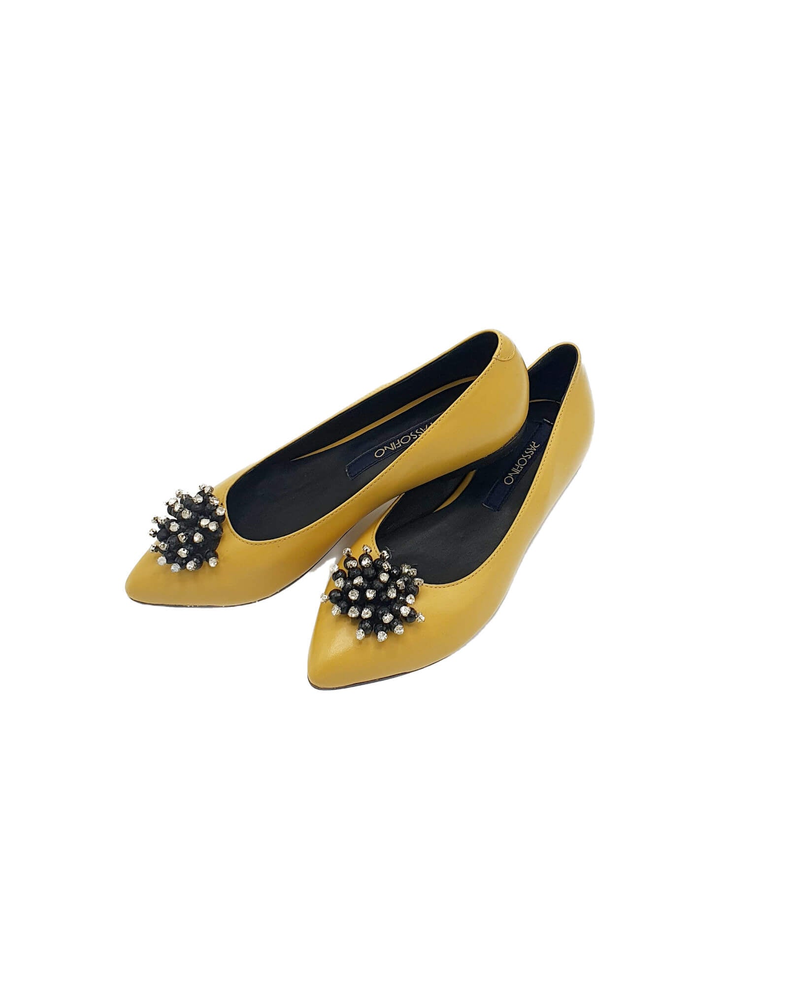 Balerini din piele naturala Viena Yellow Passofino