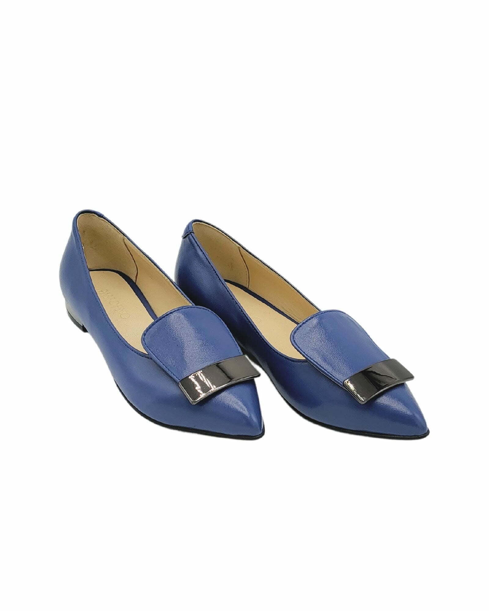 Balerini din piele Noah blue