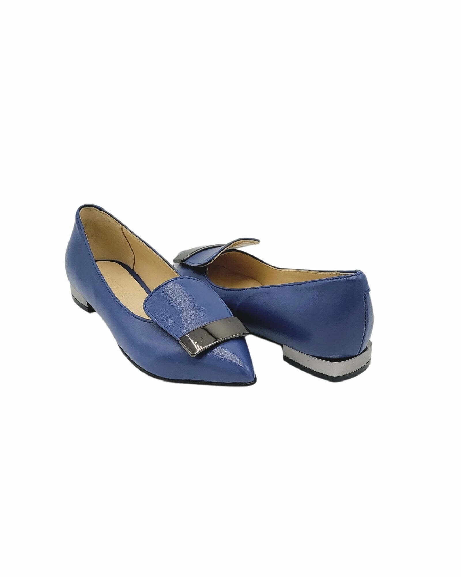 Balerini din piele Noah blue