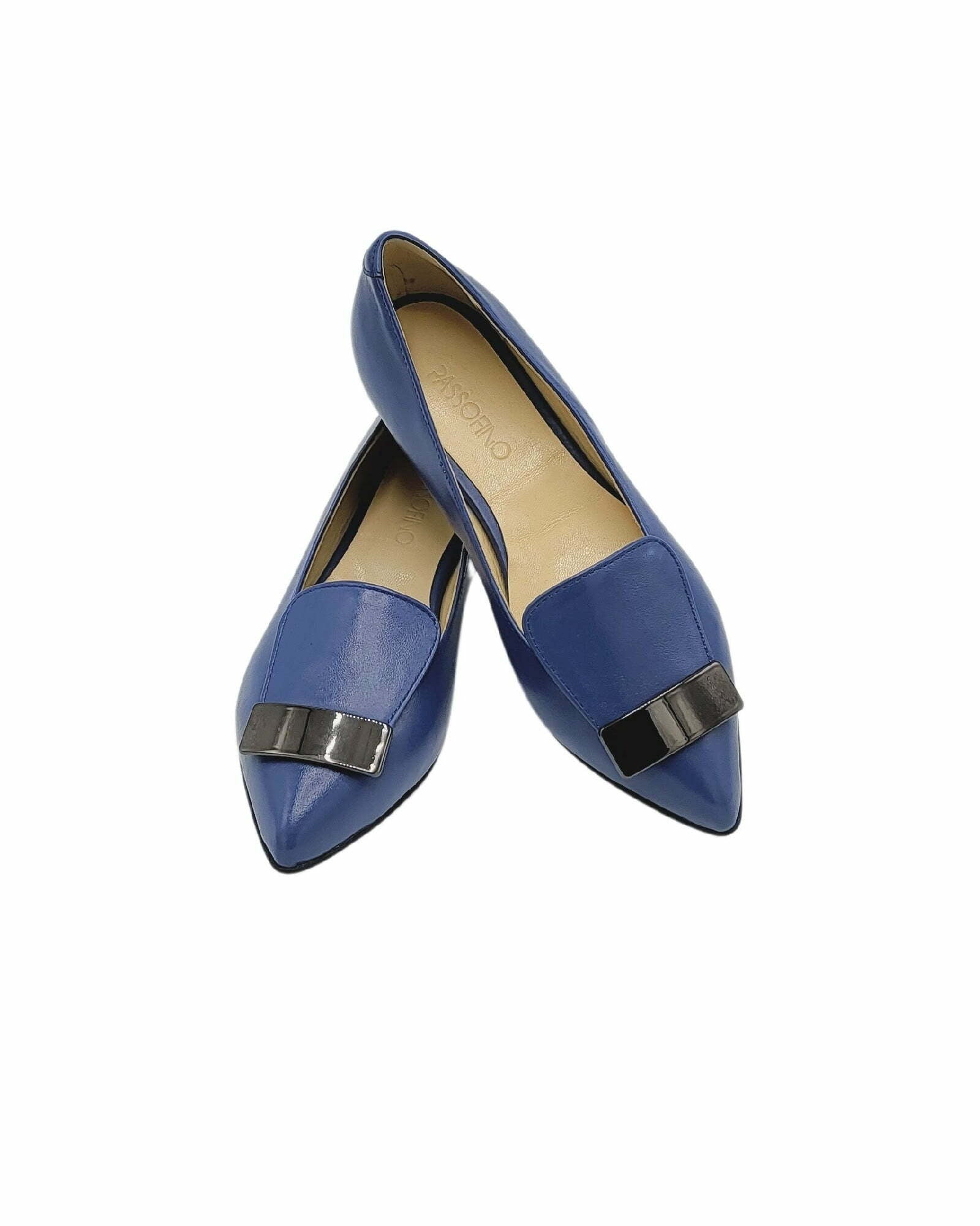Balerini din piele Noah blue