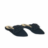 Balerini varf ascutit si accesoriu Ganni Black