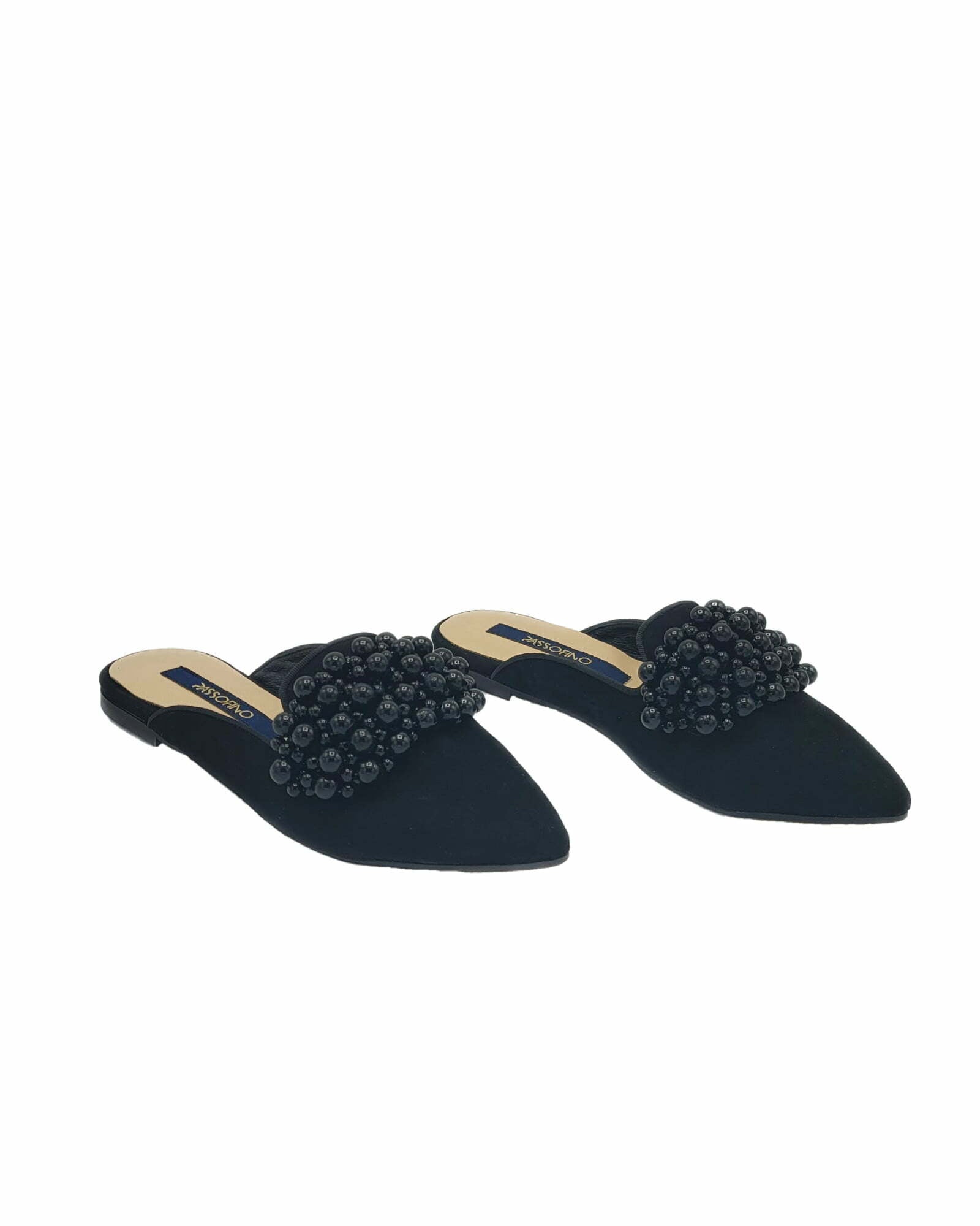 Balerini varf ascutit si accesoriu Ganni Black