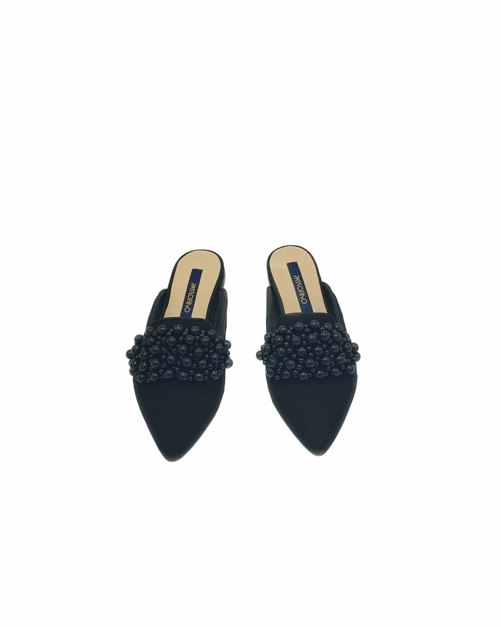 Balerini varf ascutit si accesoriu Ganni Black