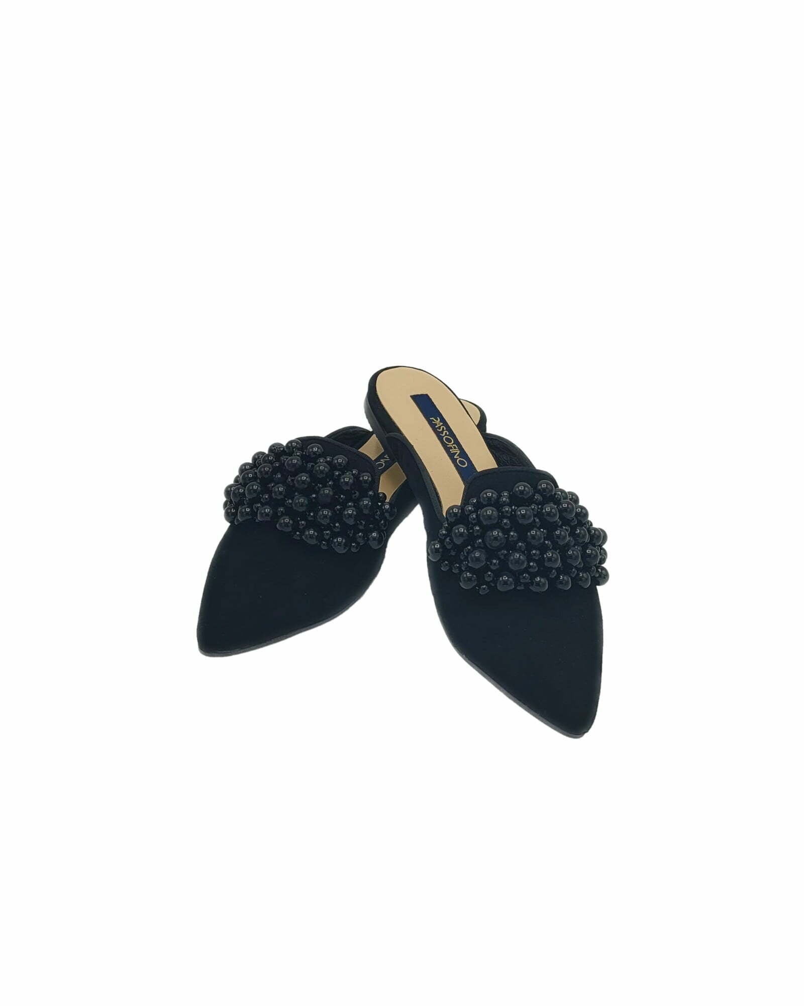 Balerini varf ascutit si accesoriu Ganni Black