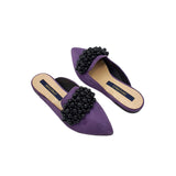 Balerini varf ascutit si accesoriu Ganni Mauve