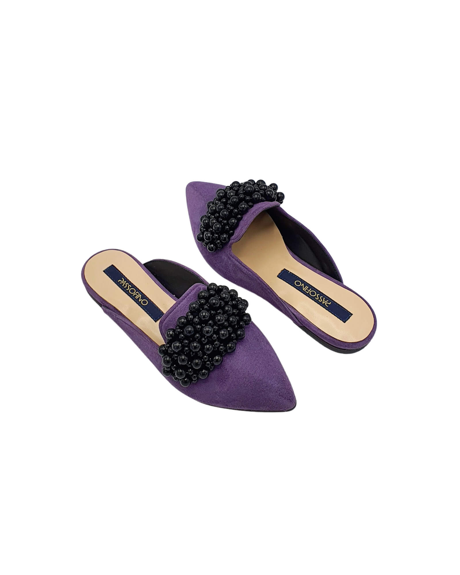 Balerini varf ascutit si accesoriu Ganni Mauve