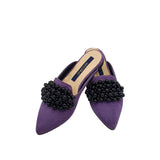 Balerini varf ascutit si accesoriu Ganni Mauve