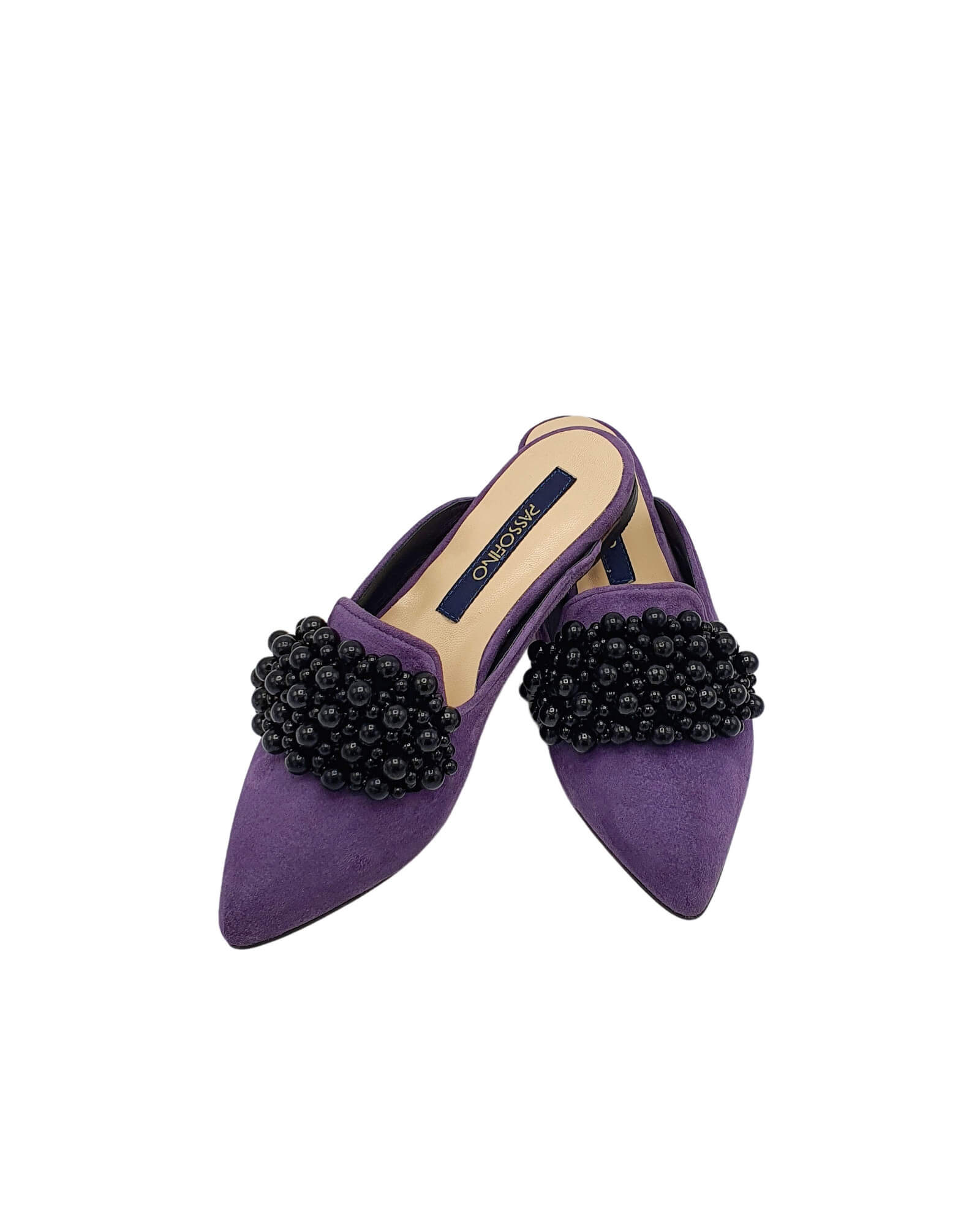 Balerini varf ascutit si accesoriu Ganni Mauve