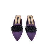 Balerini varf ascutit si accesoriu Ganni Mauve