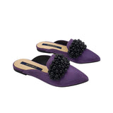 Balerini varf ascutit si accesoriu Ganni Mauve