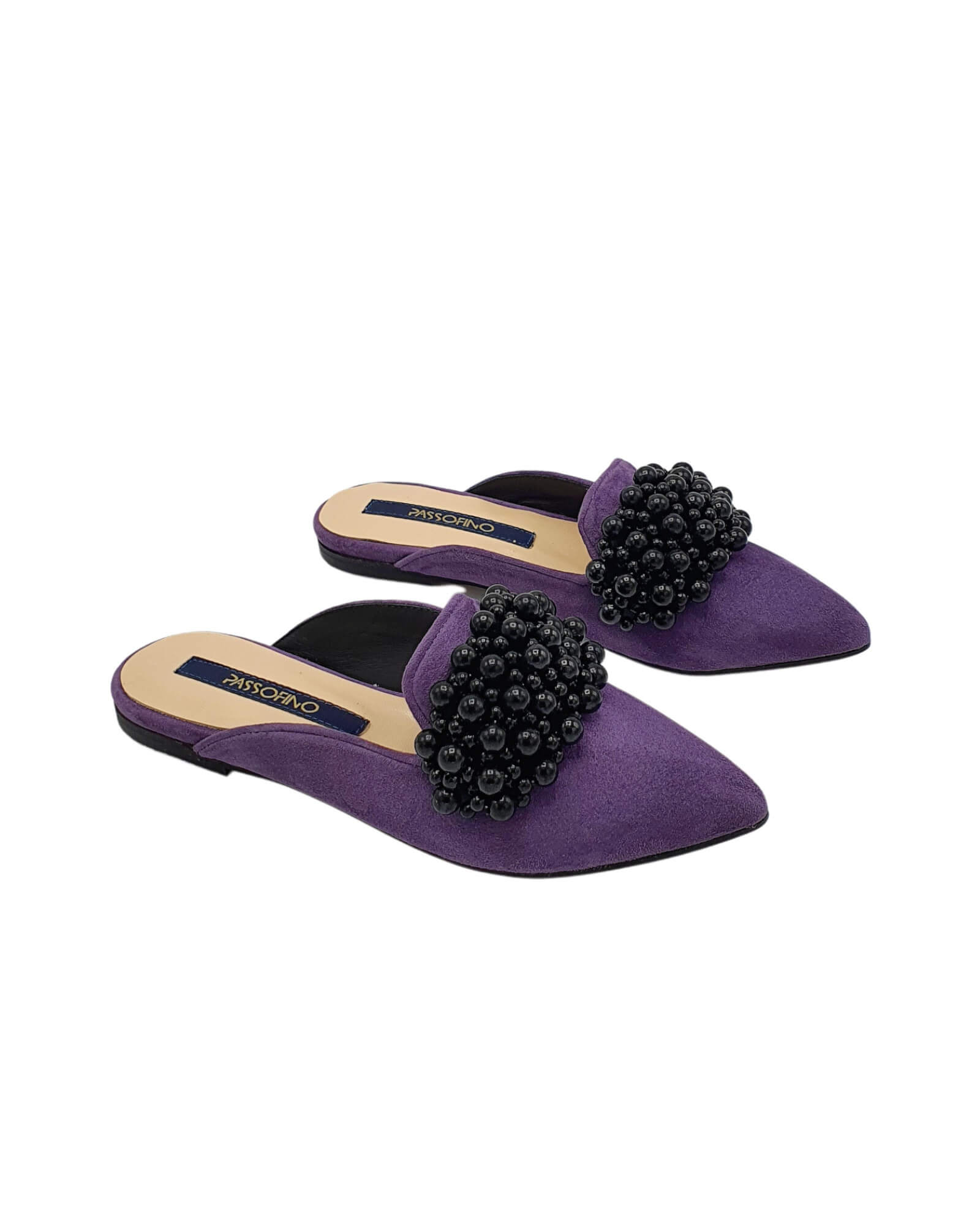 Balerini varf ascutit si accesoriu Ganni Mauve