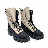 Bocanci cu siret Giselle-5 negru-gri