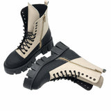 Bocanci cu siret Giselle-5 negru-gri