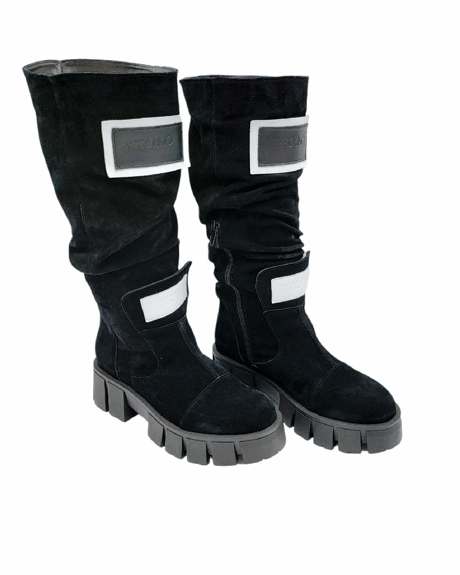 Bocanci fronsati Giselle-2 negru