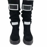Bocanci fronsati Giselle-2 negru