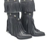 Ciocate inalte cu franjuri PF0354-21 negru