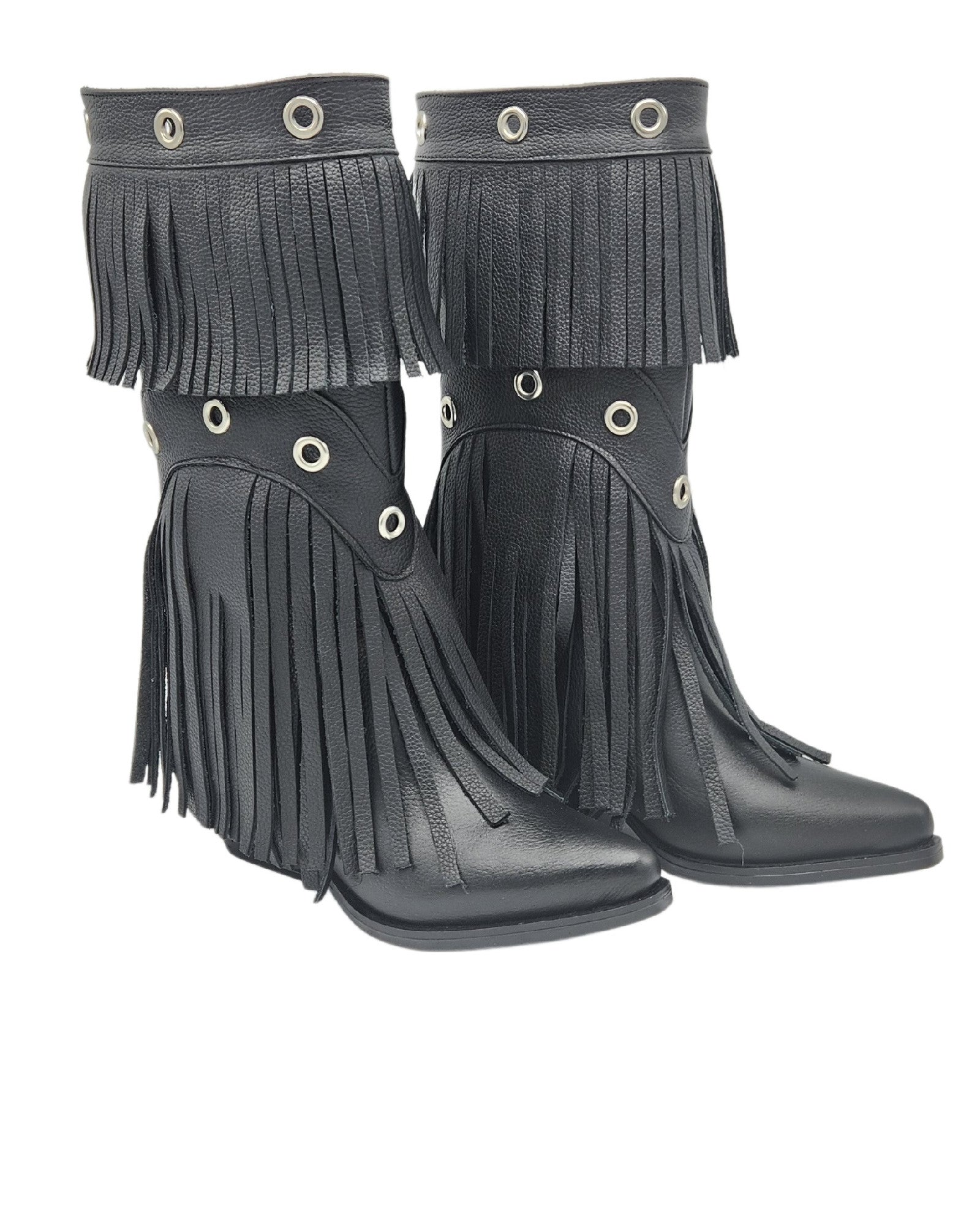 Ciocate inalte cu franjuri PF0354-21 negru