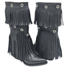 Ciocate inalte cu franjuri PF0354-21 negru