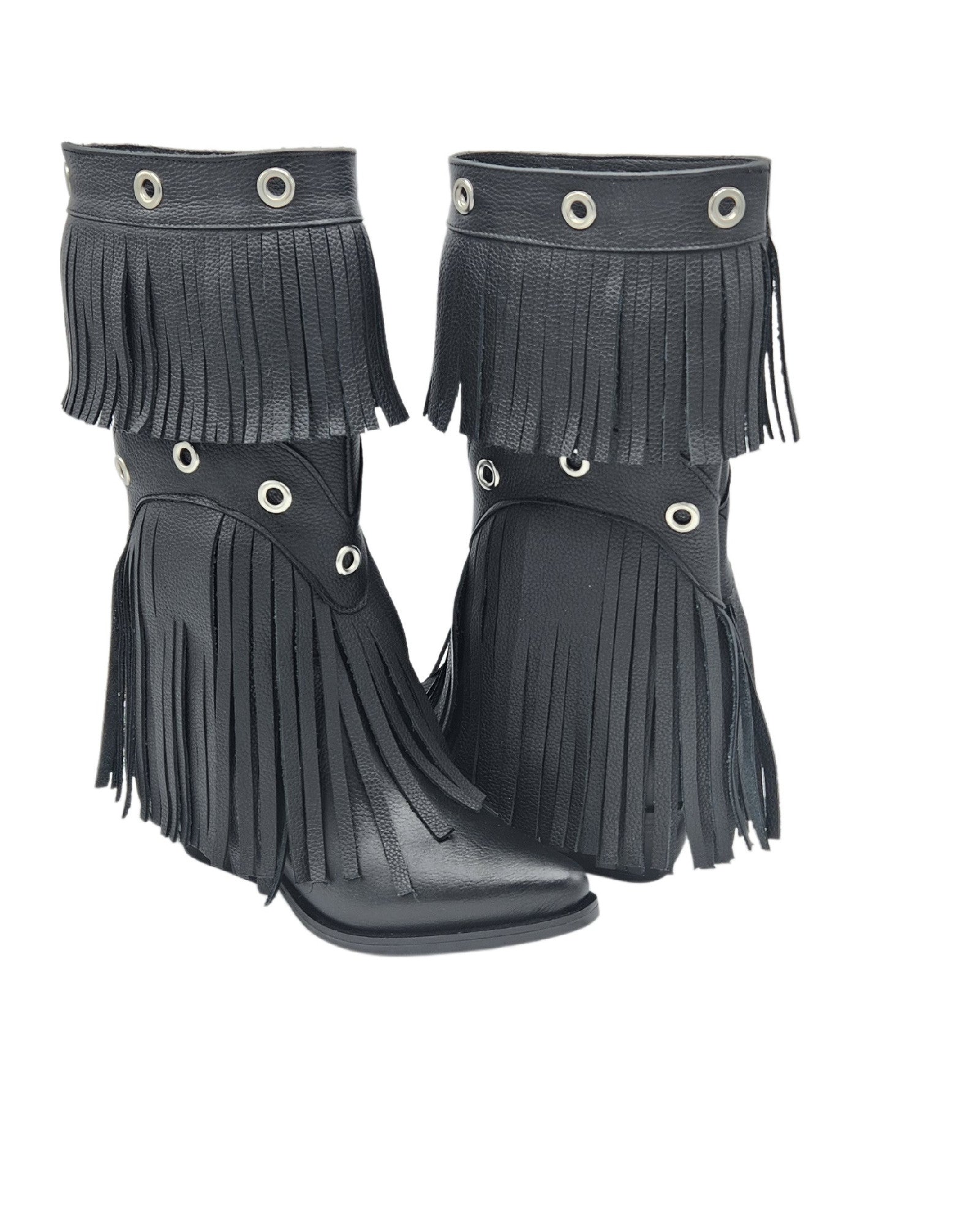 Ciocate inalte cu franjuri PF0354-21 negru