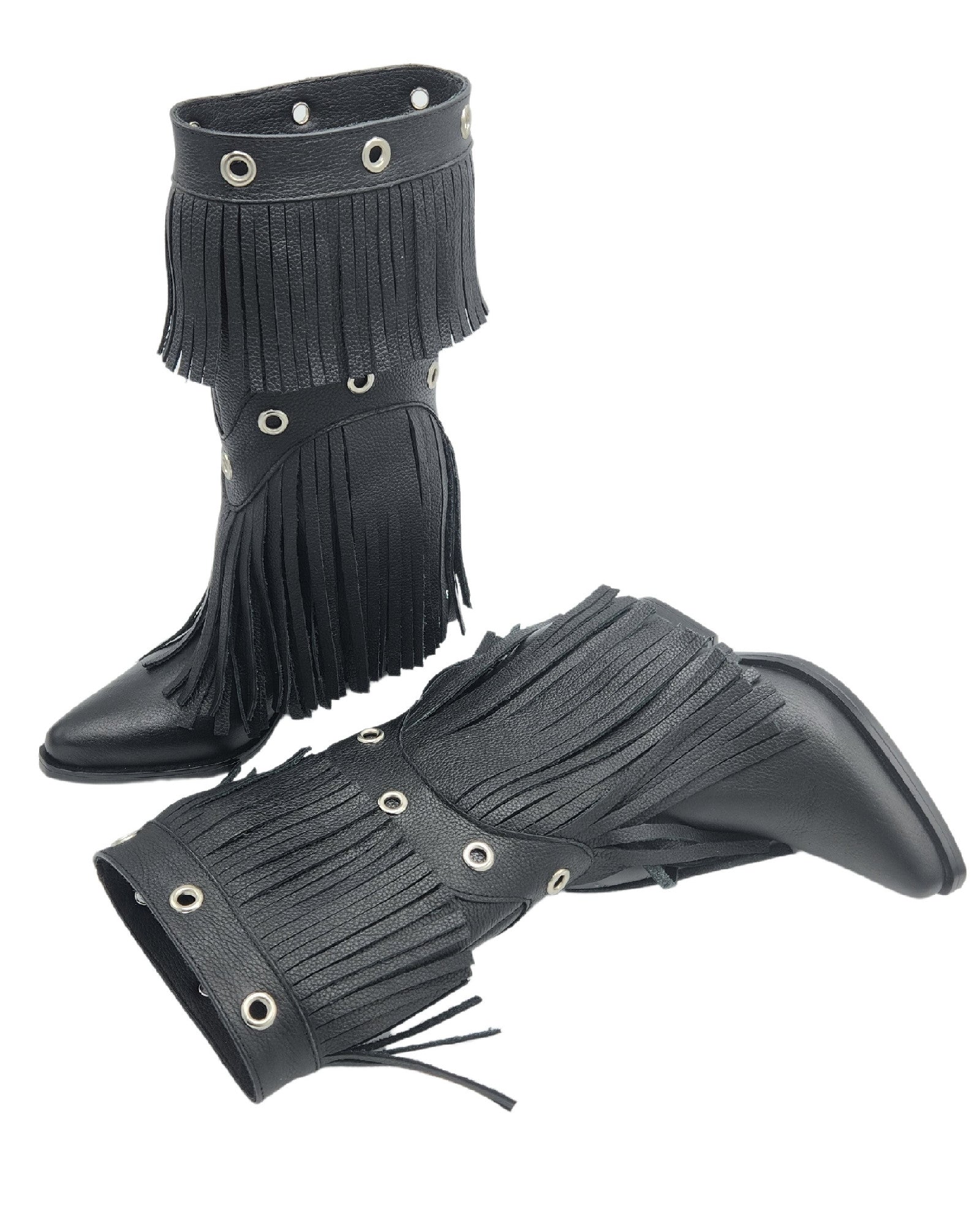 Ciocate inalte cu franjuri PF0354-21 negru