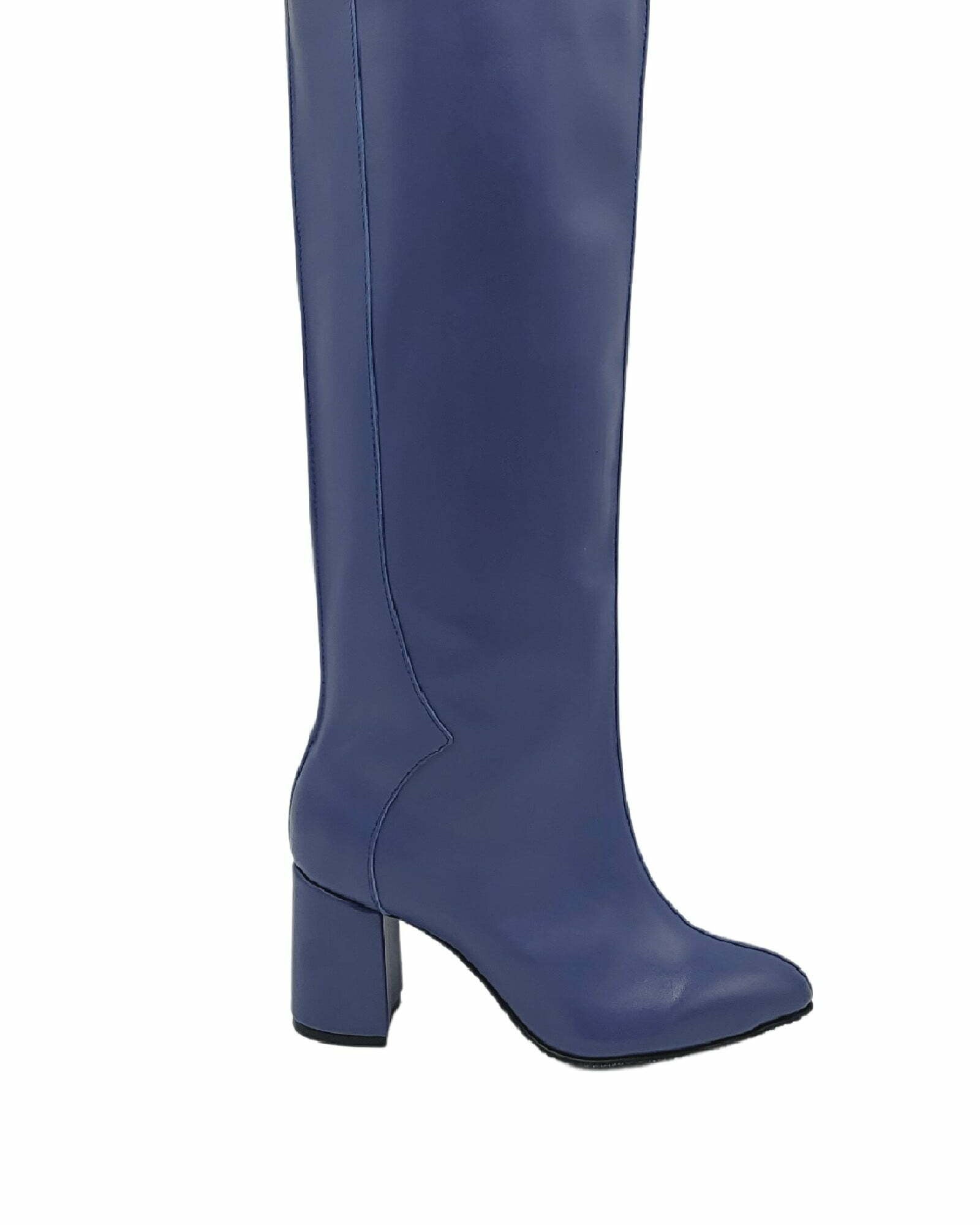 Cizme burlan sub genunchi PF348-1 blue