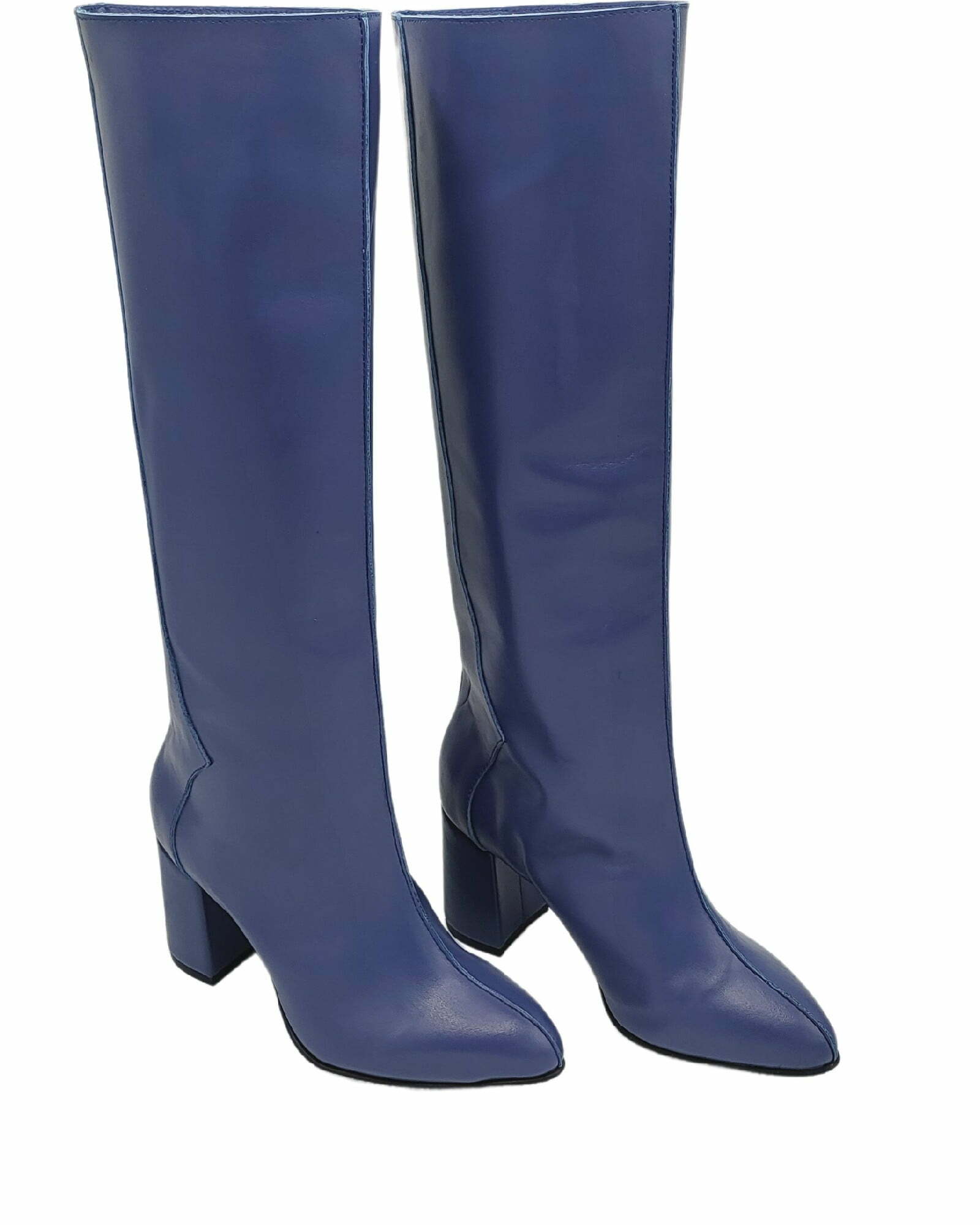 Cizme burlan sub genunchi PF348-1 blue