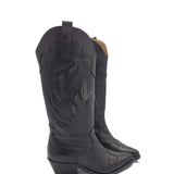 Cizme ciocate Black Western Flame