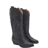 Cizme ciocate Black Western Flame