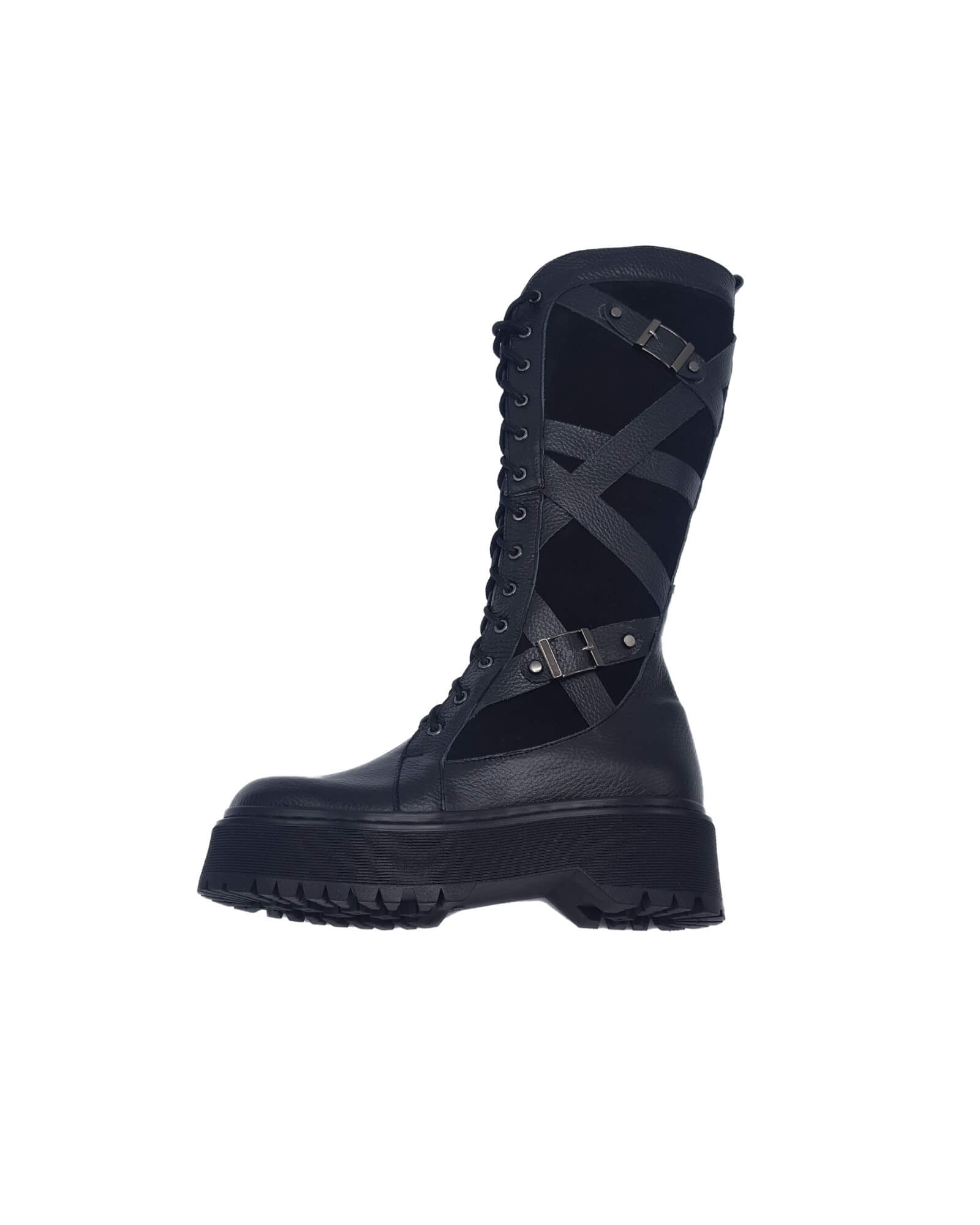 Cizme cu barete Spartacus negru