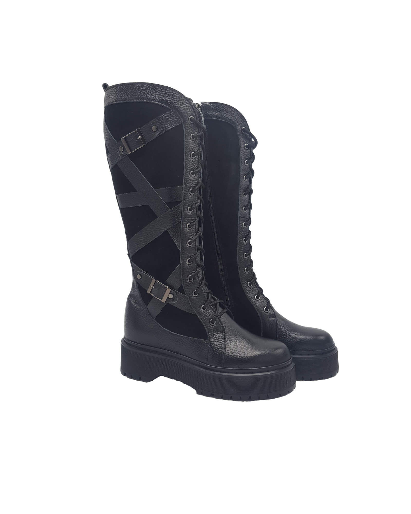 Cizme cu barete Spartacus negru
