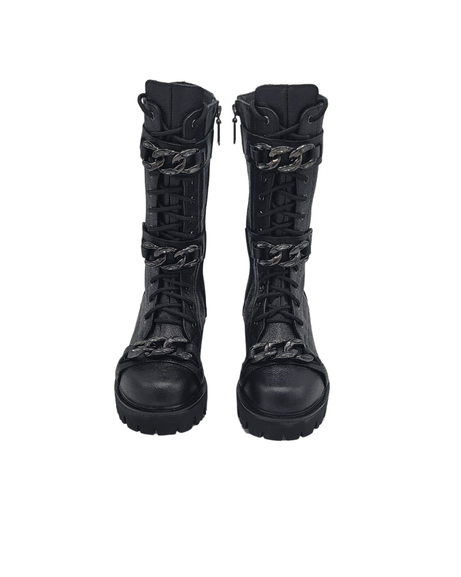 Cizme scurte casual PF56300-19 negru