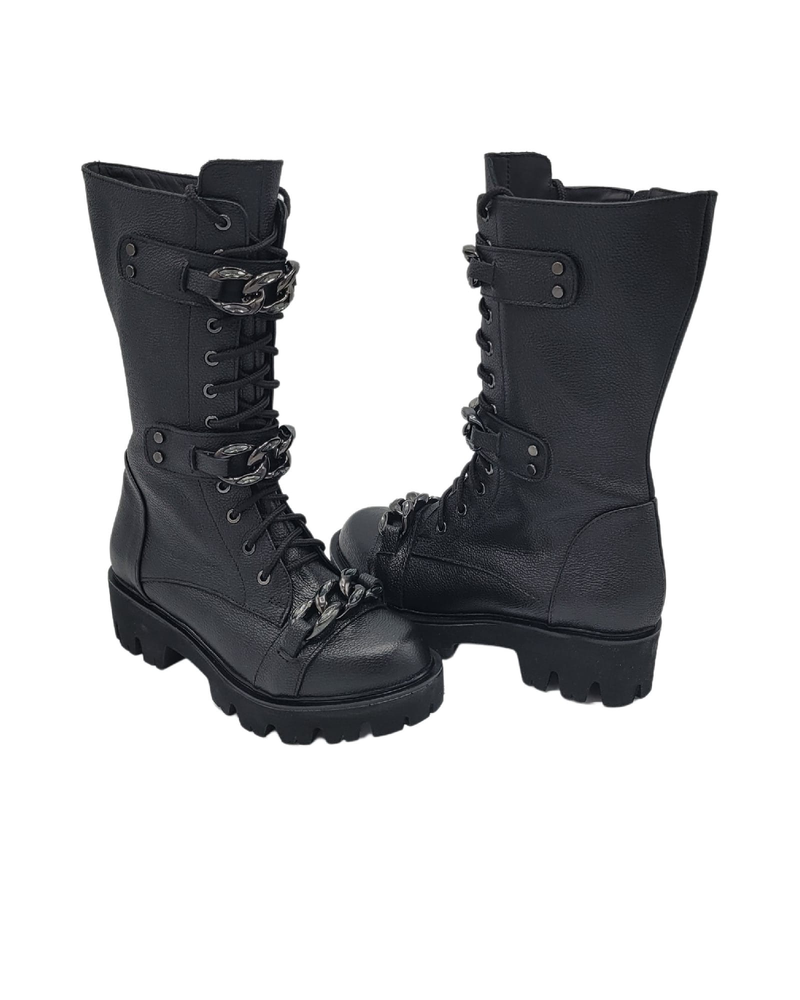 Cizme scurte casual PF56300-19 negru