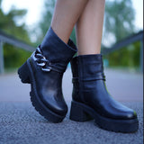 Ghete accesorizate cu lant Perla 4 negru