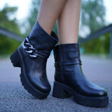 Ghete accesorizate cu lant Perla 4 negru