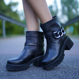 Ghete accesorizate cu lant Perla 4 negru