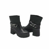 Ghete accesorizate cu lant Perla 4 negru
