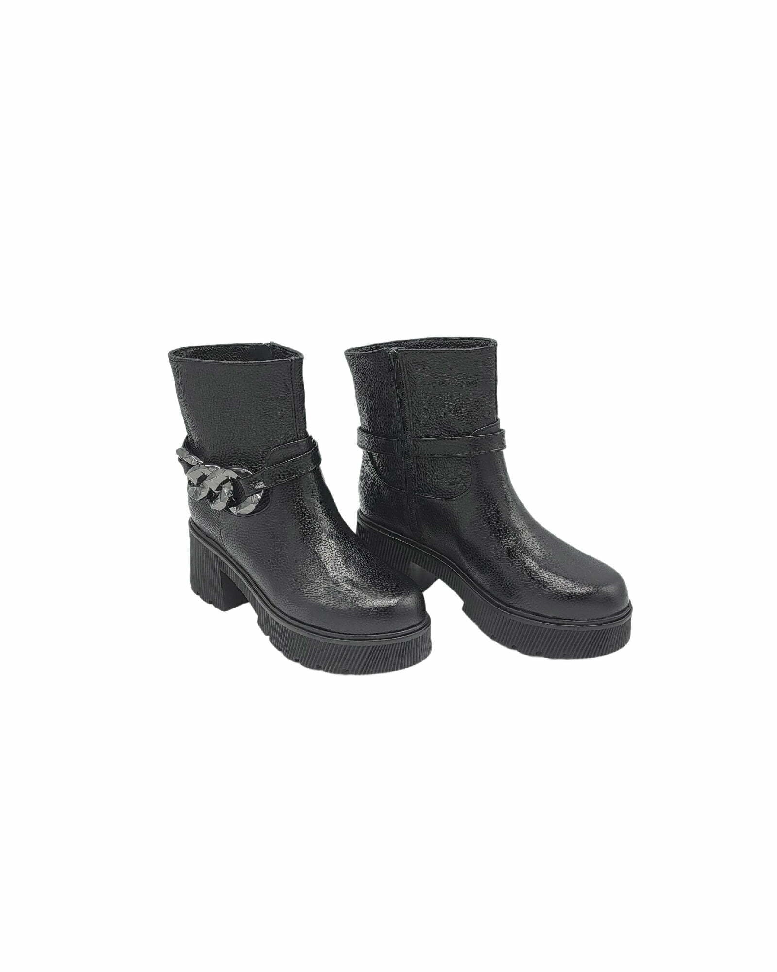 Ghete accesorizate cu lant Perla 4 negru