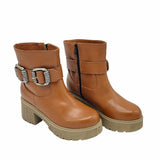 Ghete accesorizate Perla 3 coniac