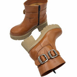 Ghete accesorizate Perla 3 coniac