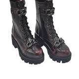 Ghete casual cu accesorii PF56300-18 grena spatolat