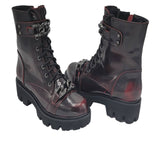 Ghete casual cu accesorii PF56300-18 grena spatolat