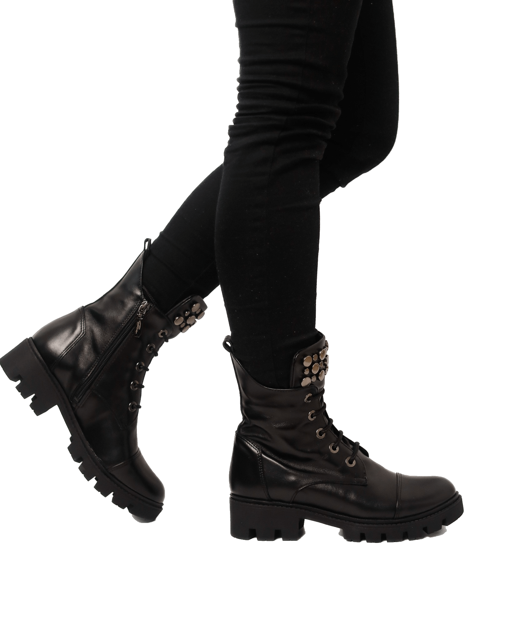 Ghete cu aplicatii metalice Loisa Black