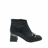 Ghete cu toc jos si accesoriu PF0581-6 negru