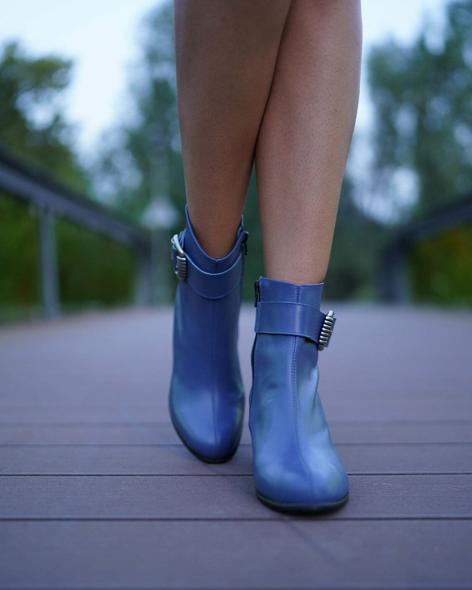 Ghete din piele blue PF002-5