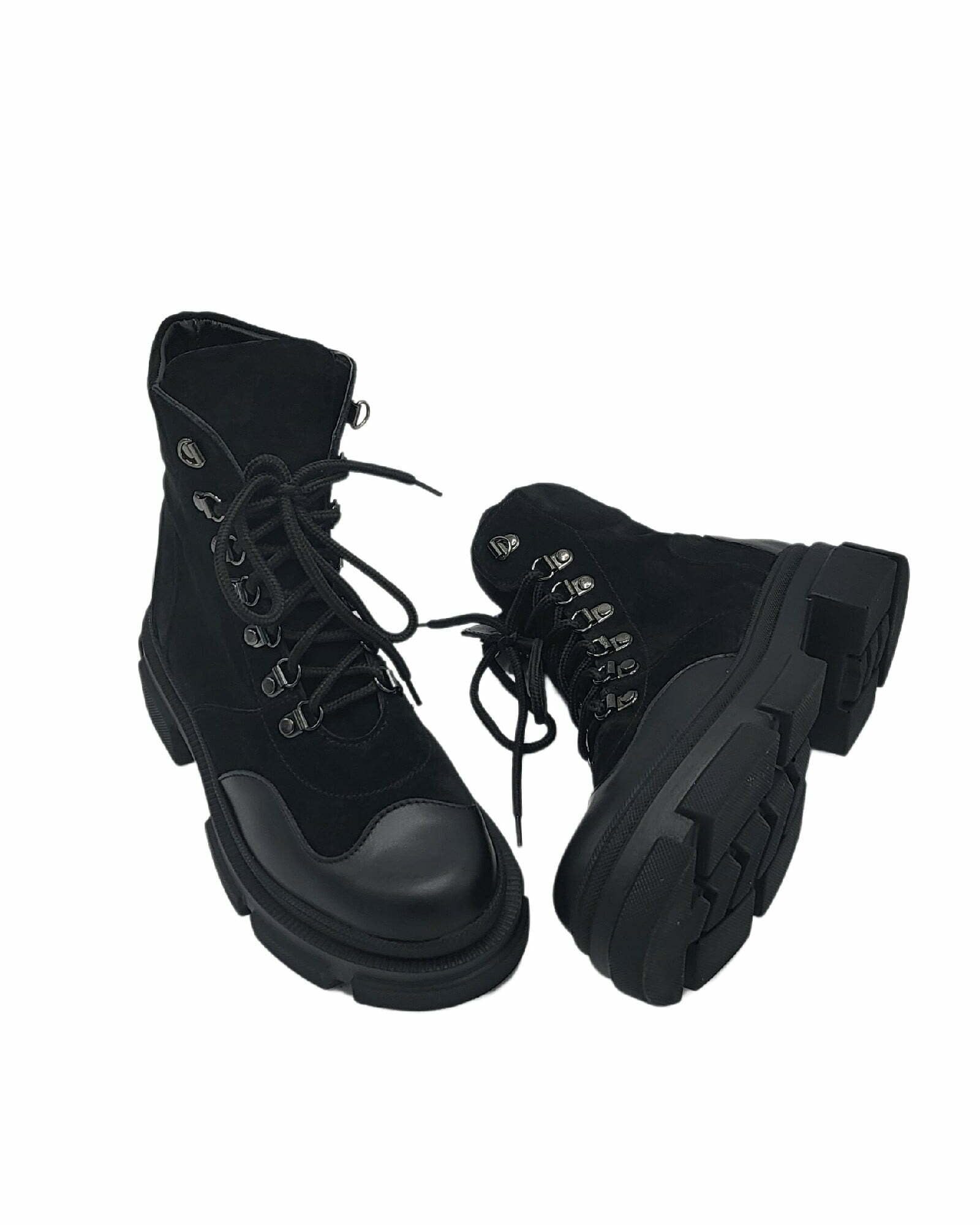 Ghete din piele intoarsa neagra ChaosPassofino