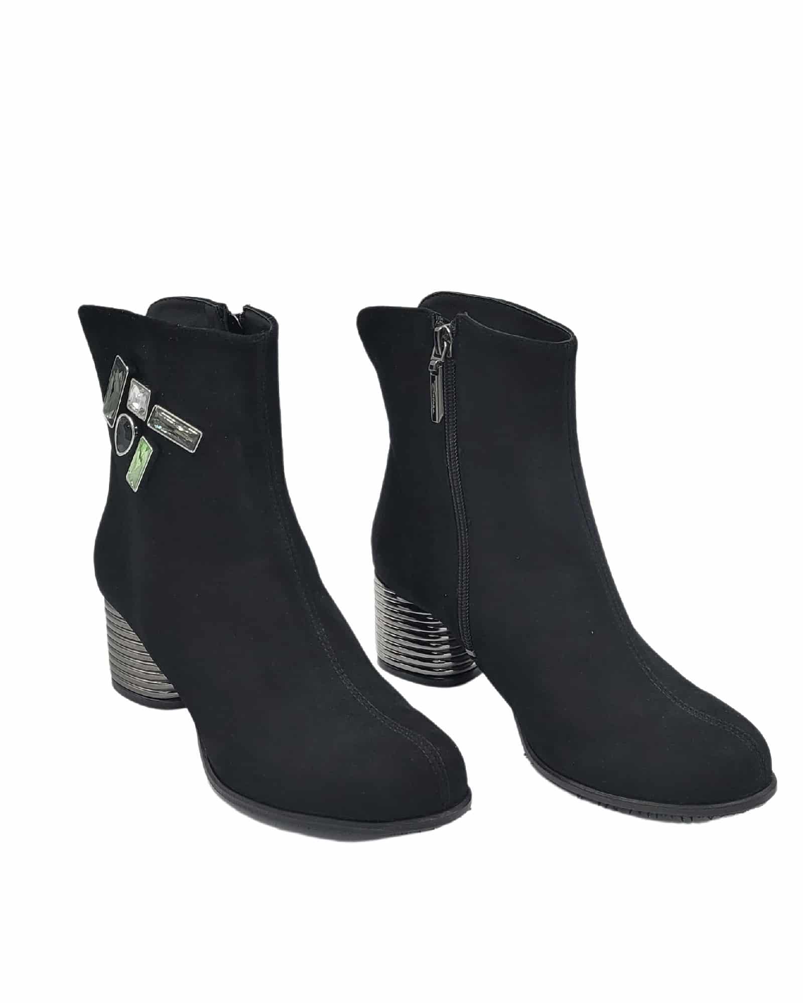 Ghete din piele intoarsa Pf002 negru
