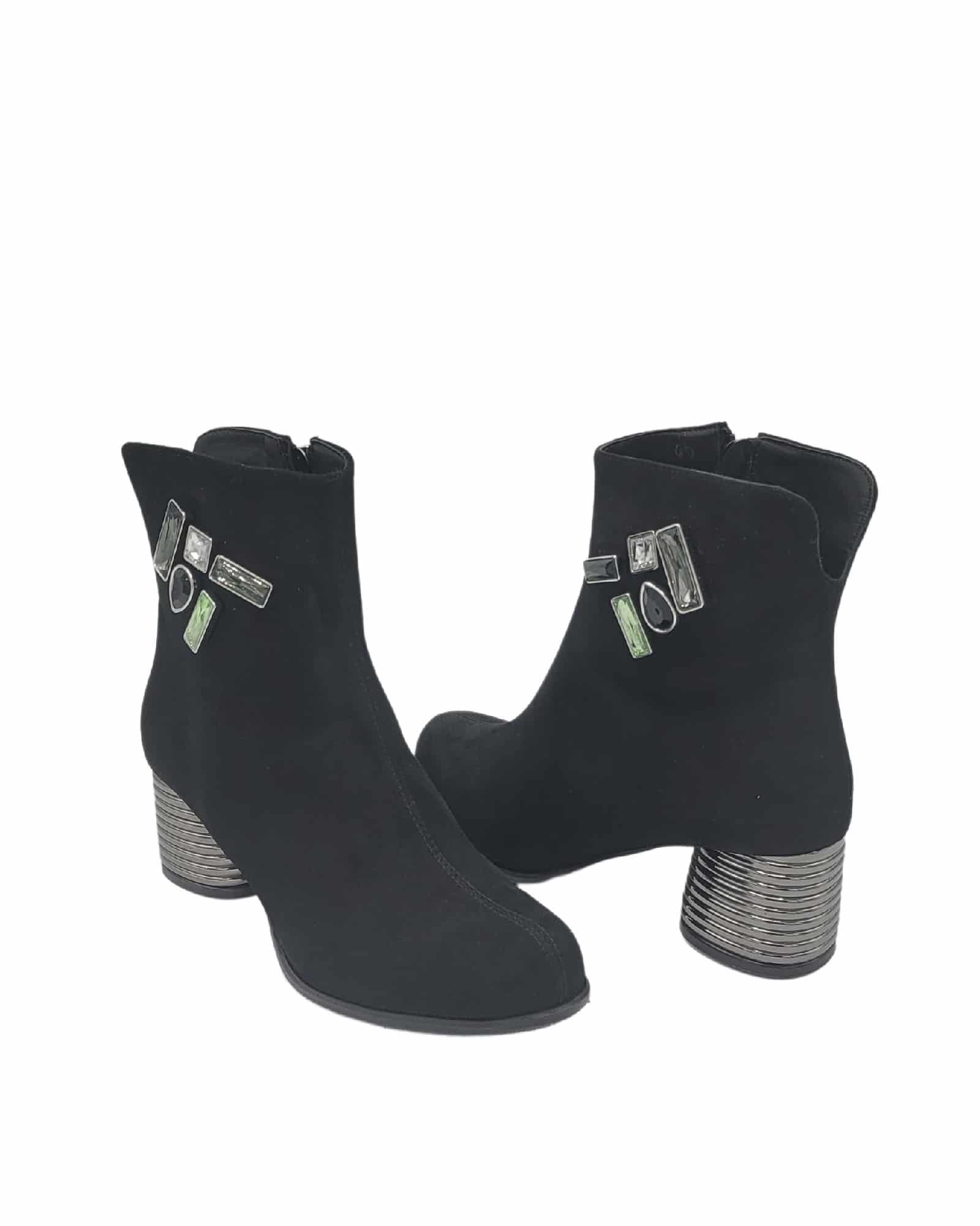 Ghete din piele intoarsa Pf002 negru