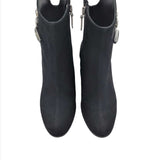 Ghete din piele intoarsa Pf002 negru