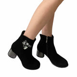Ghete din piele intoarsa Pf002 negru