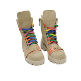 Ghete din piele intoarsa Trendy Beige